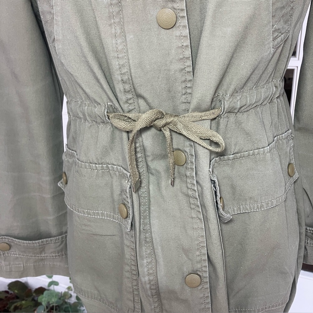 Jumpo Army Green Cotton Utility Jacket | Women’s Size 8 - Picture 5 of 10